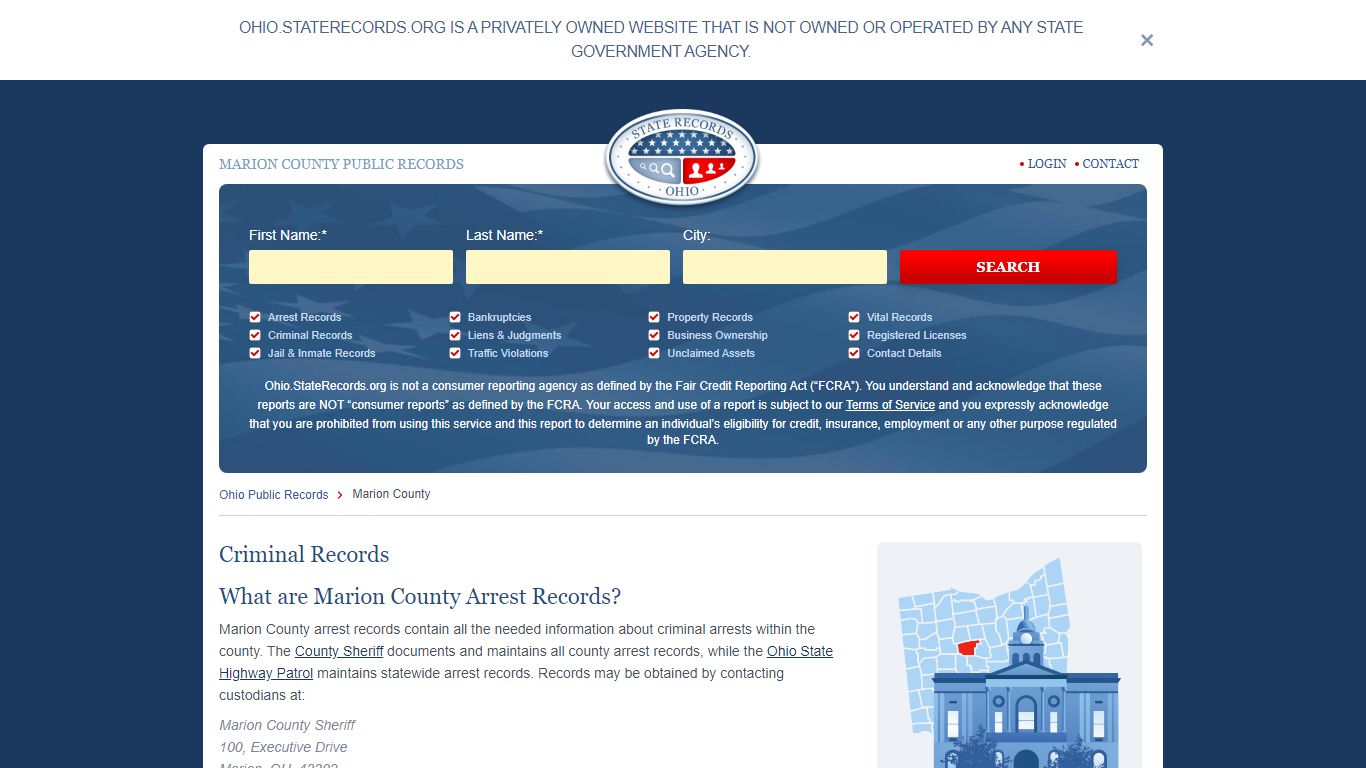 Marion County Arrest, Court, and Public Records | StateRecords.org